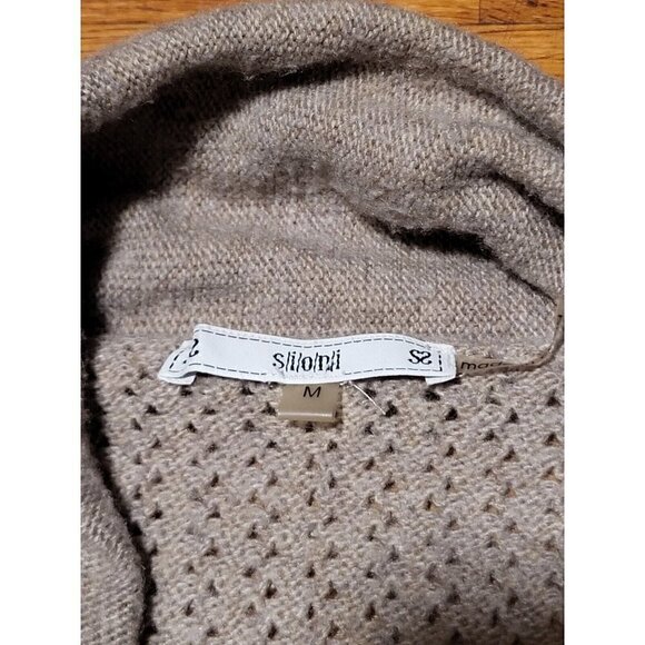 Sioni Size‎ M Beige Knit Wool Cashmere Blend - Picture 3 of 6